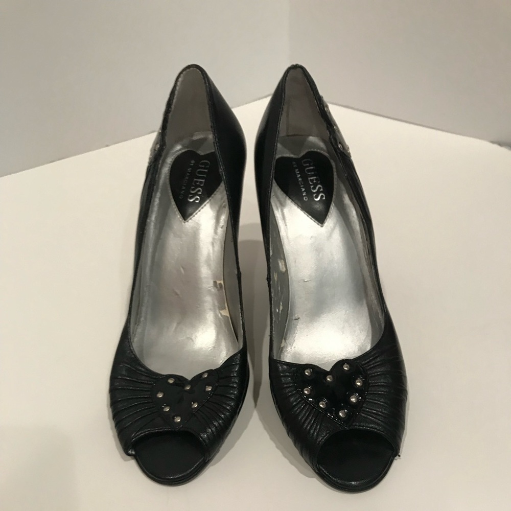 Open Toe Heart Pumps. 6.5